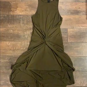 High low army green SHEIN dress